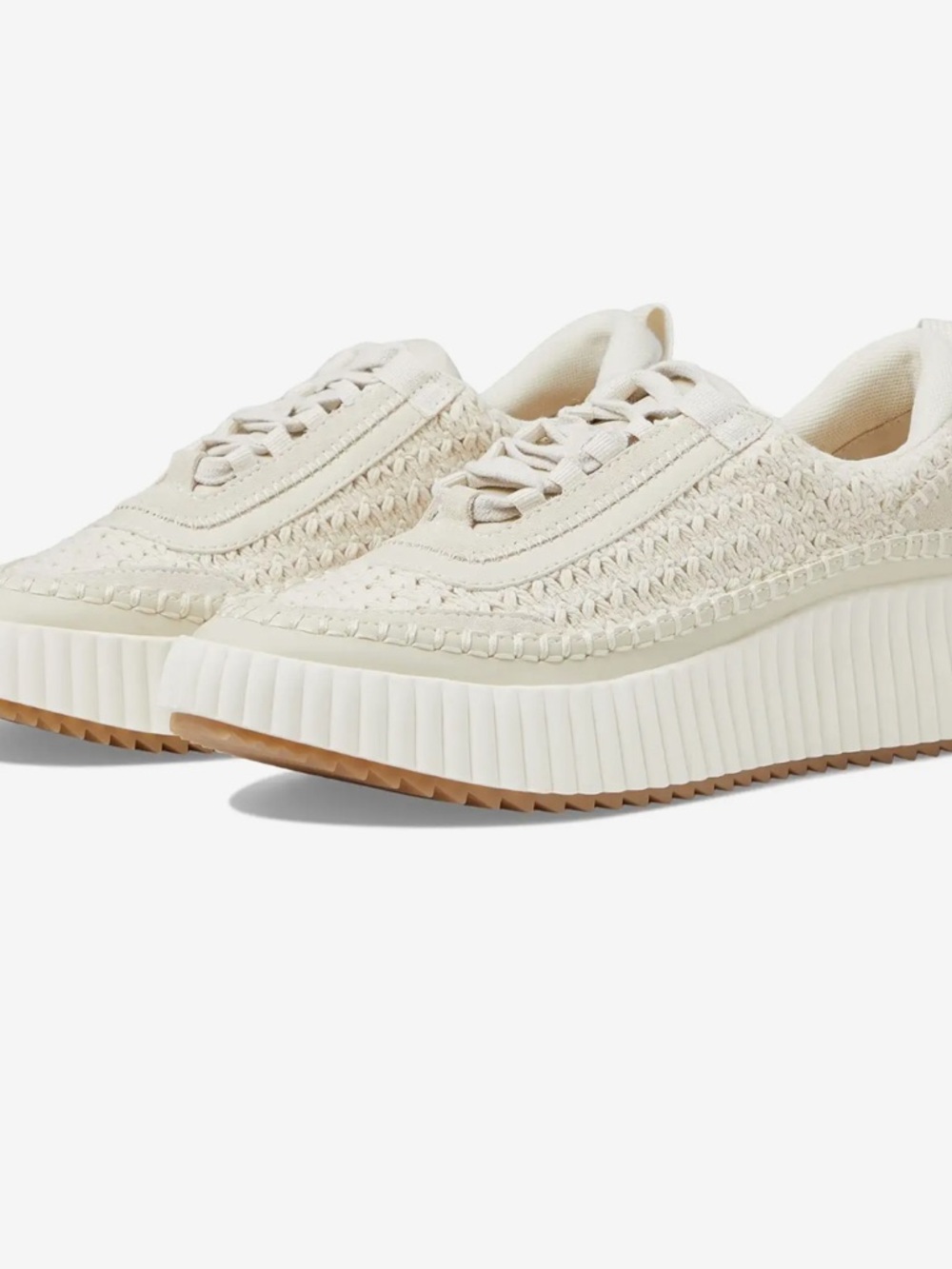 Dolce Vita Women's Cream Woven Platform Sneakers